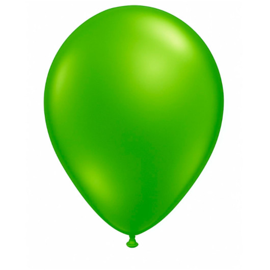 Metallic Pearl 28cm Balloons Lime Image